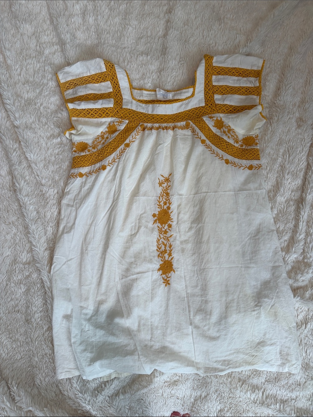 Gorgeous Dress with Mustard Embroidery